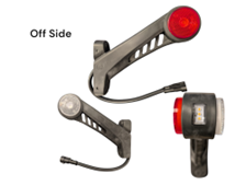 LED Red/White Outline Marker Light (Offside Long 18cm)