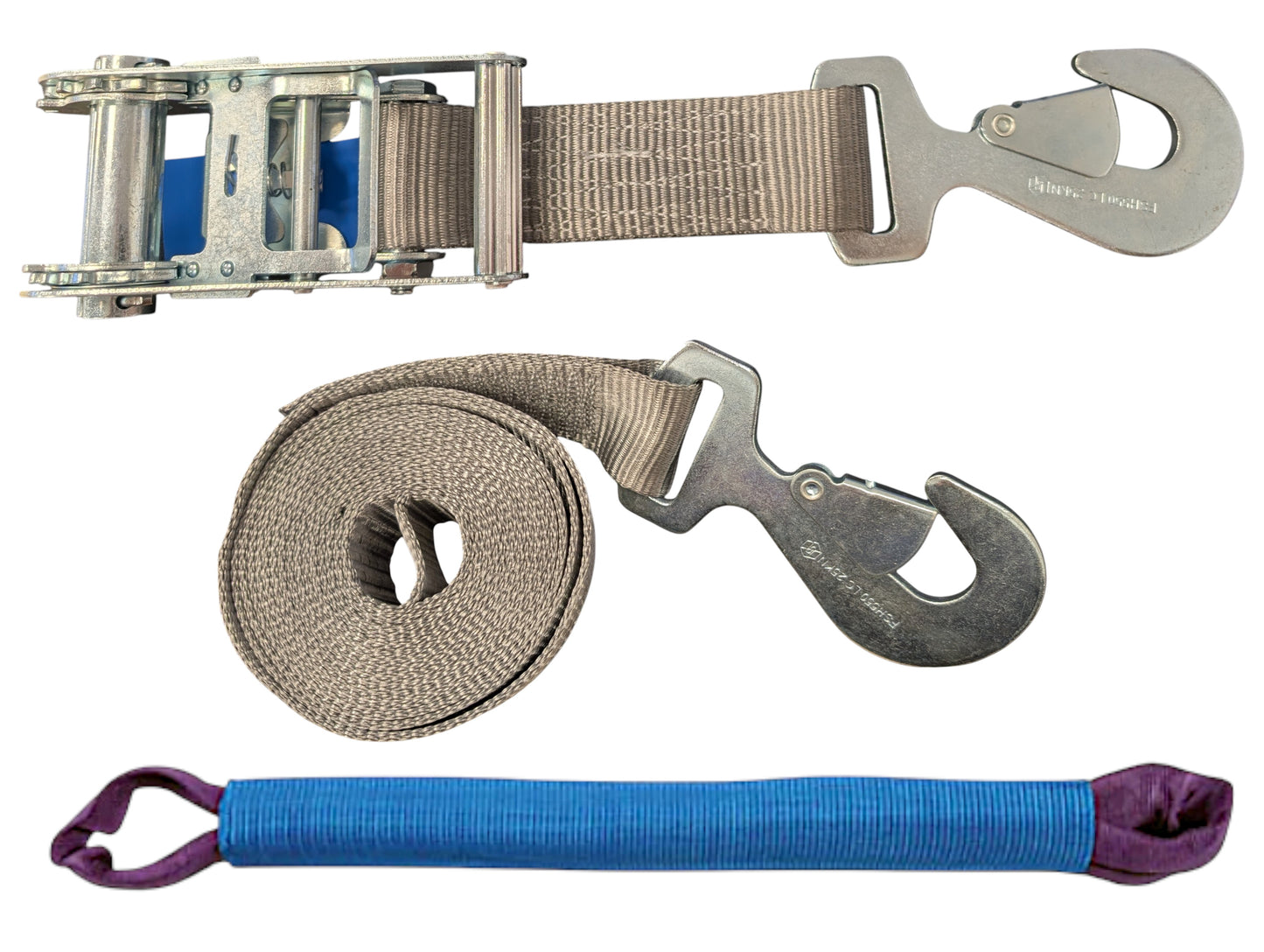 4m Strap with snap hook, soft choker & Snap hook ratchet
